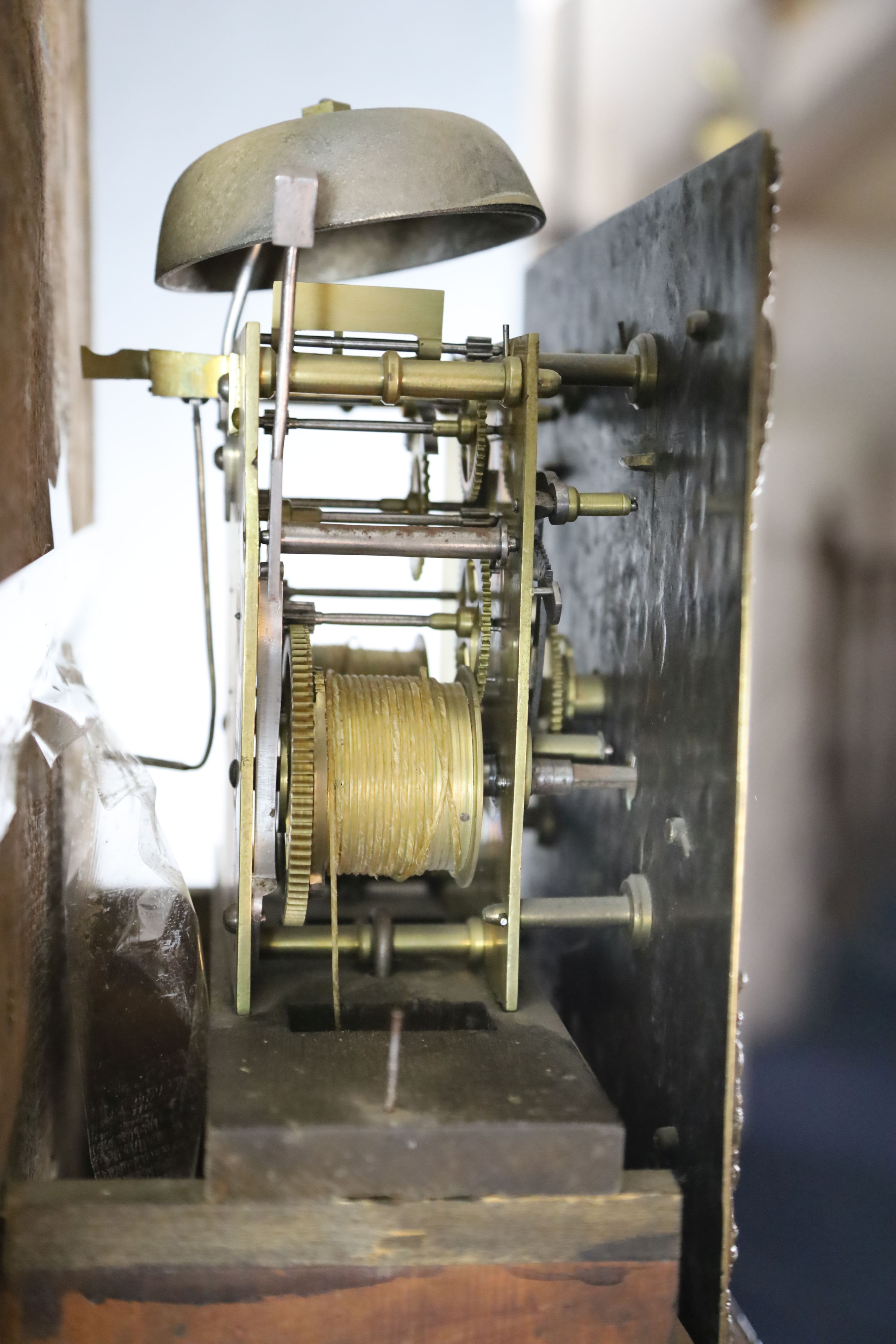 Richard Keyte of Wittney. An 18th century walnut eight day longcase clock, W.1ft 5.5in. H.6ft 6.5in.